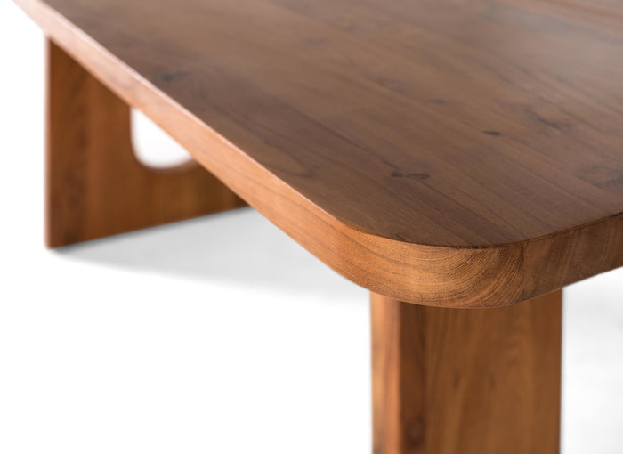 GINER Y COLOMER Table de salle à manger en bois d'acacia naturel 2 mètres